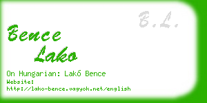 bence lako business card