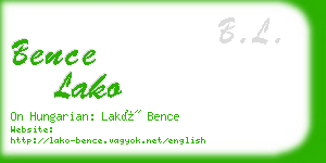 bence lako business card